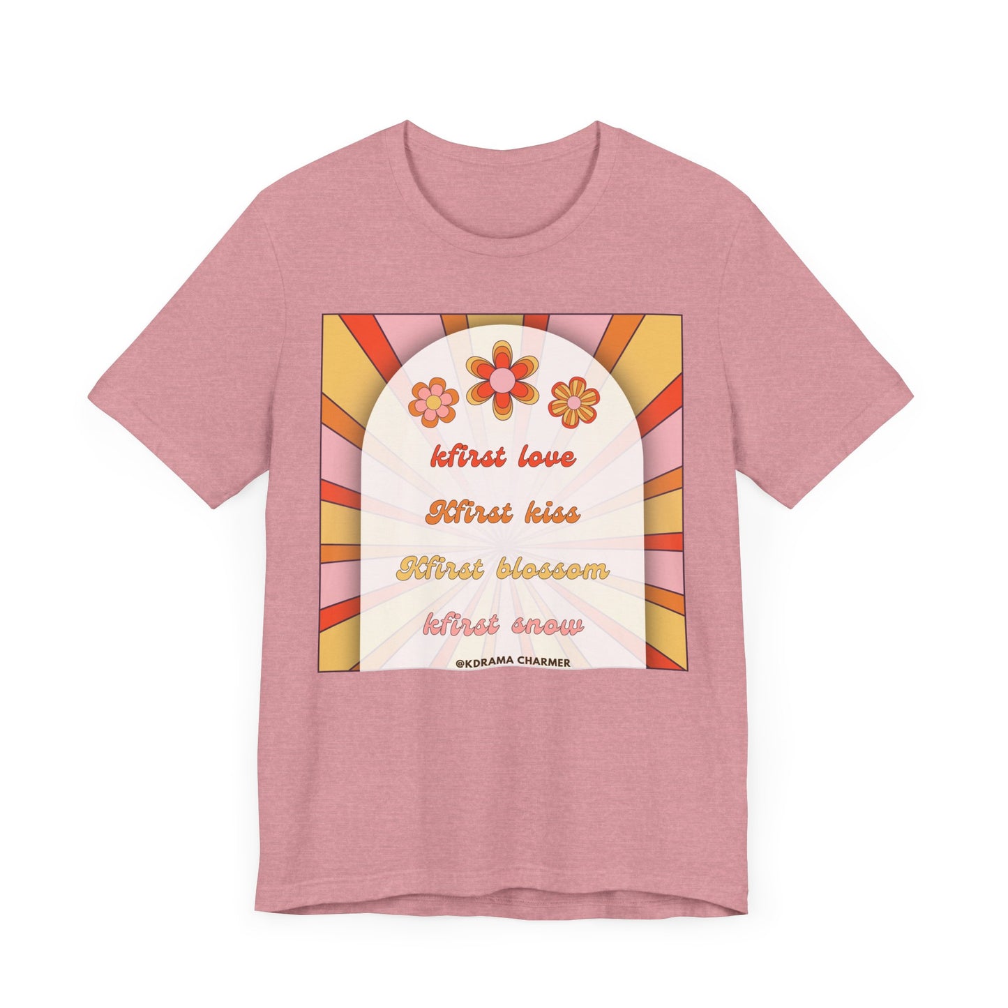 "Kfirst Love, Kfirst Kiss, Kfirst Blossom, Kfirst Snow" Retro K-Drama T-Shirt | Korean Drama Lover Apparel