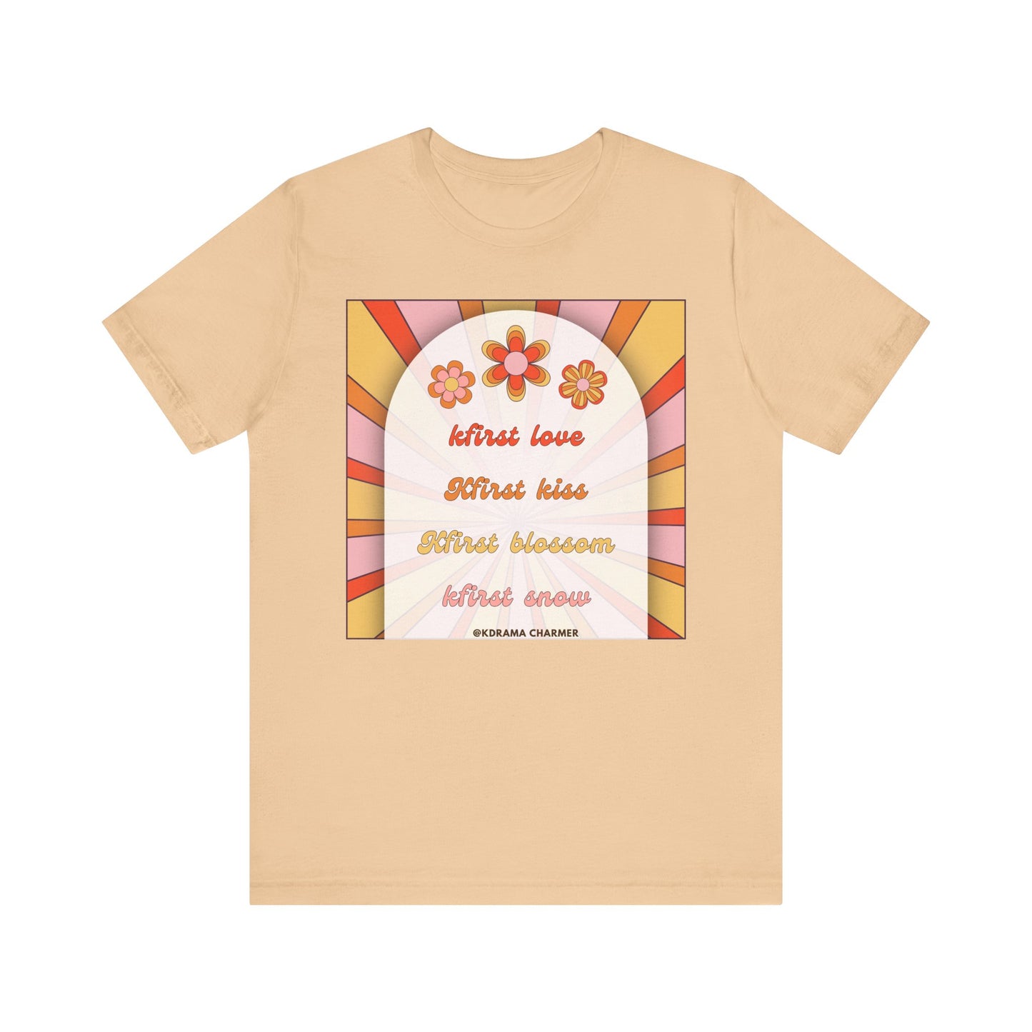 "Kfirst Love, Kfirst Kiss, Kfirst Blossom, Kfirst Snow" Retro K-Drama T-Shirt | Korean Drama Lover Apparel
