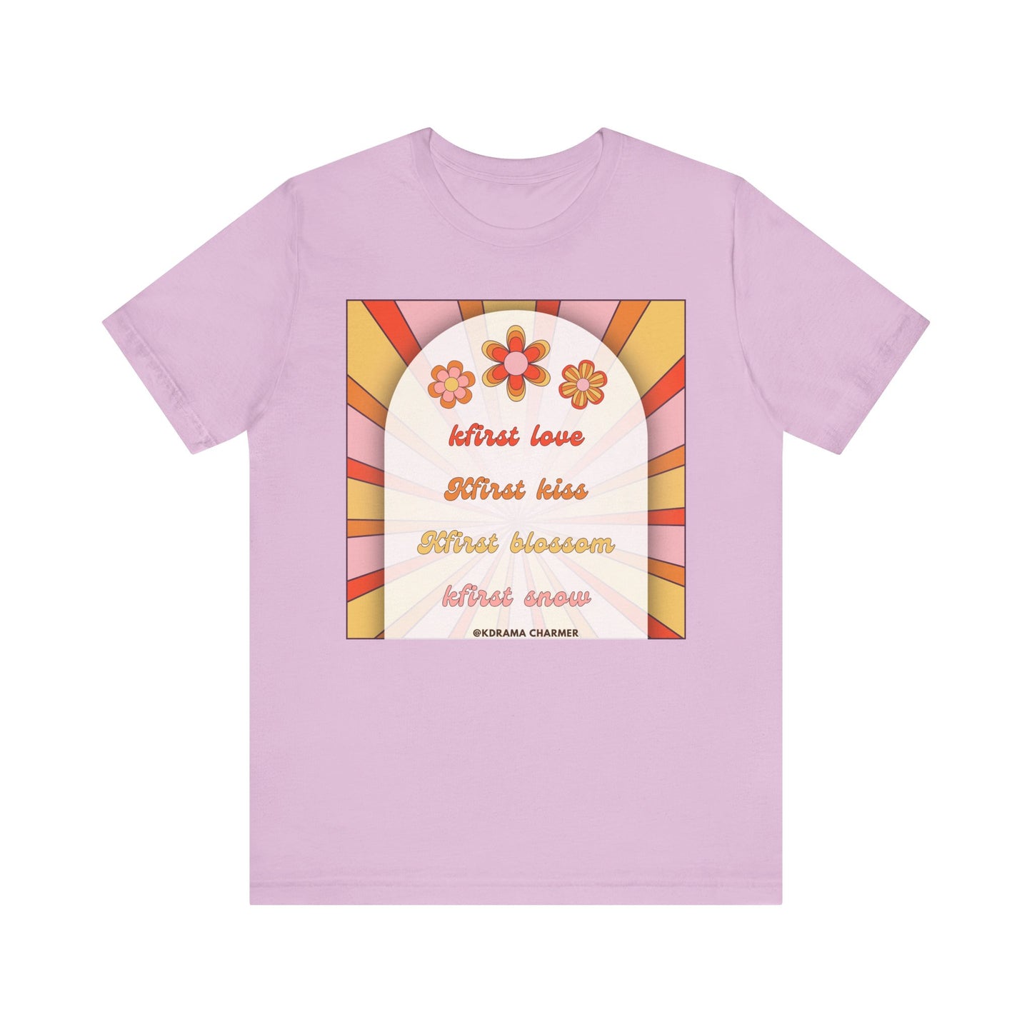 "Kfirst Love, Kfirst Kiss, Kfirst Blossom, Kfirst Snow" Retro K-Drama T-Shirt | Korean Drama Lover Apparel