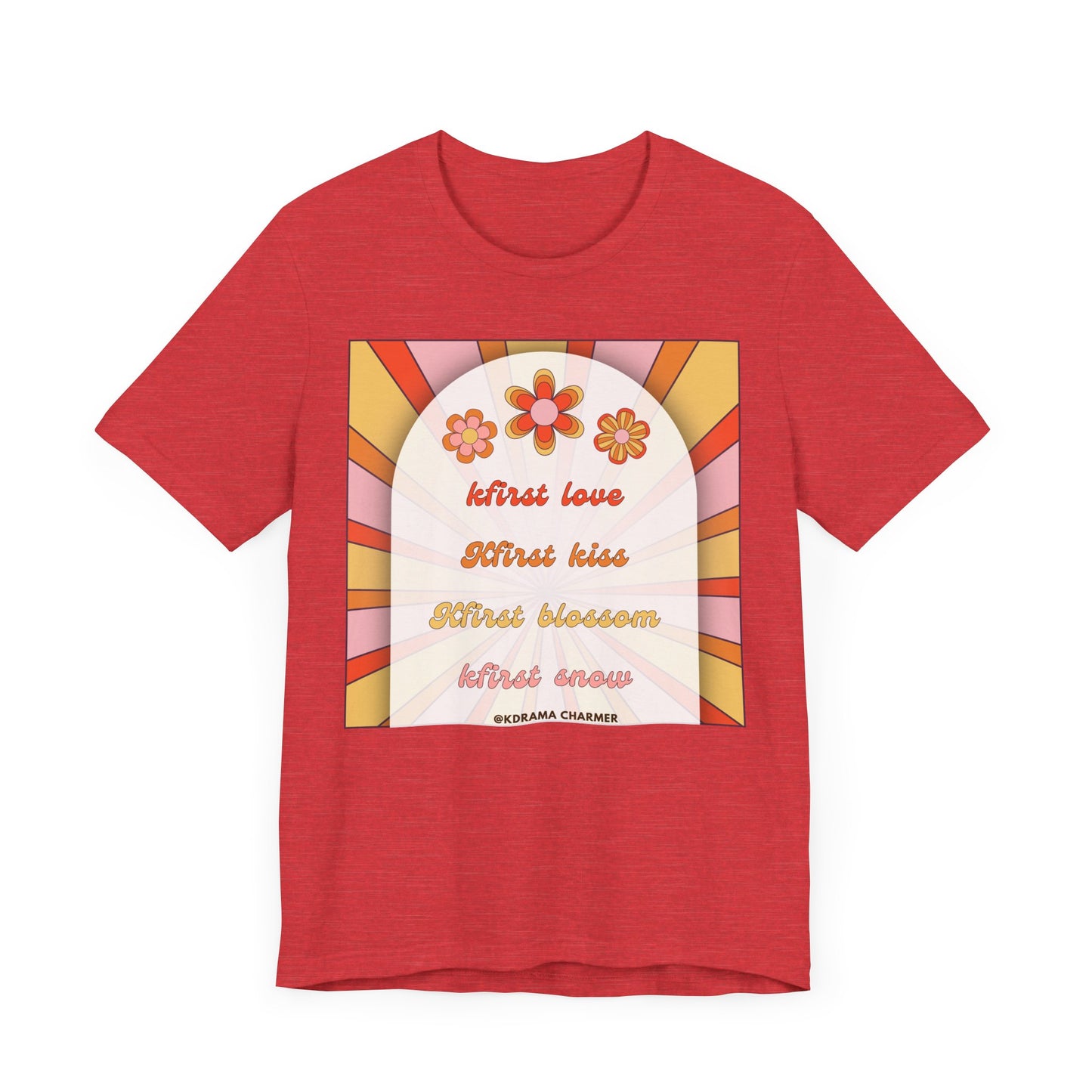 "Kfirst Love, Kfirst Kiss, Kfirst Blossom, Kfirst Snow" Retro K-Drama T-Shirt | Korean Drama Lover Apparel