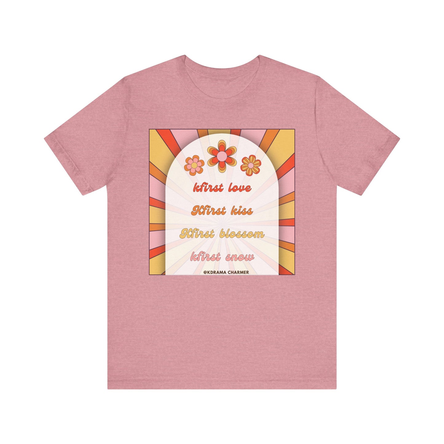"Kfirst Love, Kfirst Kiss, Kfirst Blossom, Kfirst Snow" Retro K-Drama T-Shirt | Korean Drama Lover Apparel