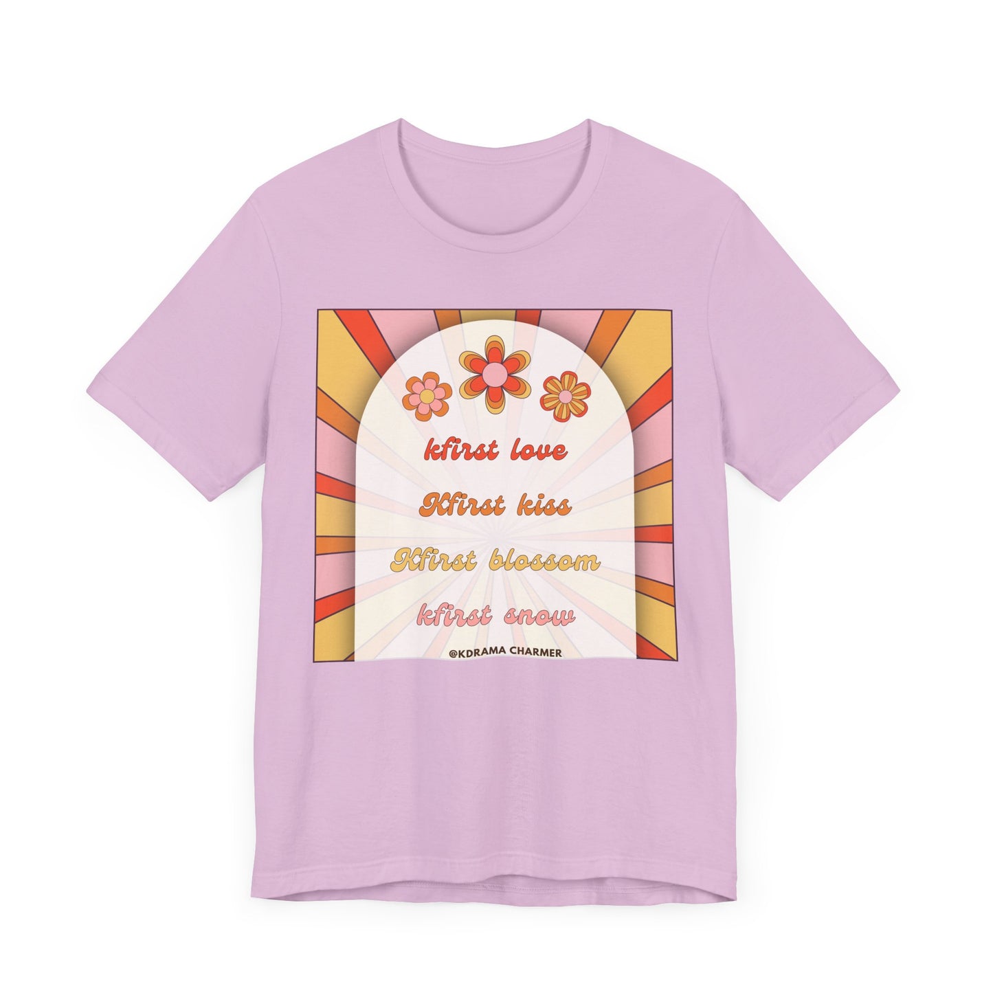 "Kfirst Love, Kfirst Kiss, Kfirst Blossom, Kfirst Snow" Retro K-Drama T-Shirt | Korean Drama Lover Apparel