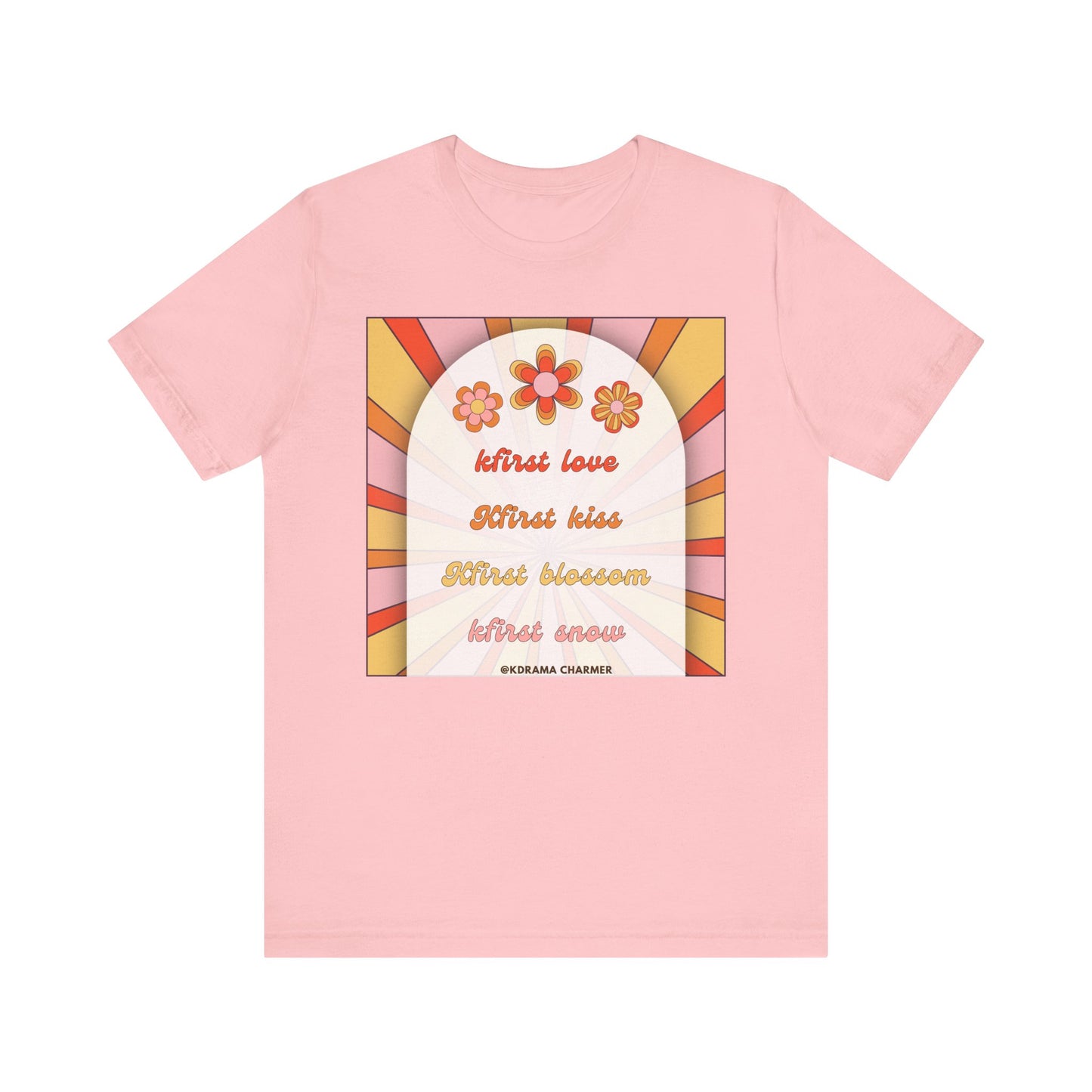 "Kfirst Love, Kfirst Kiss, Kfirst Blossom, Kfirst Snow" Retro K-Drama T-Shirt | Korean Drama Lover Apparel