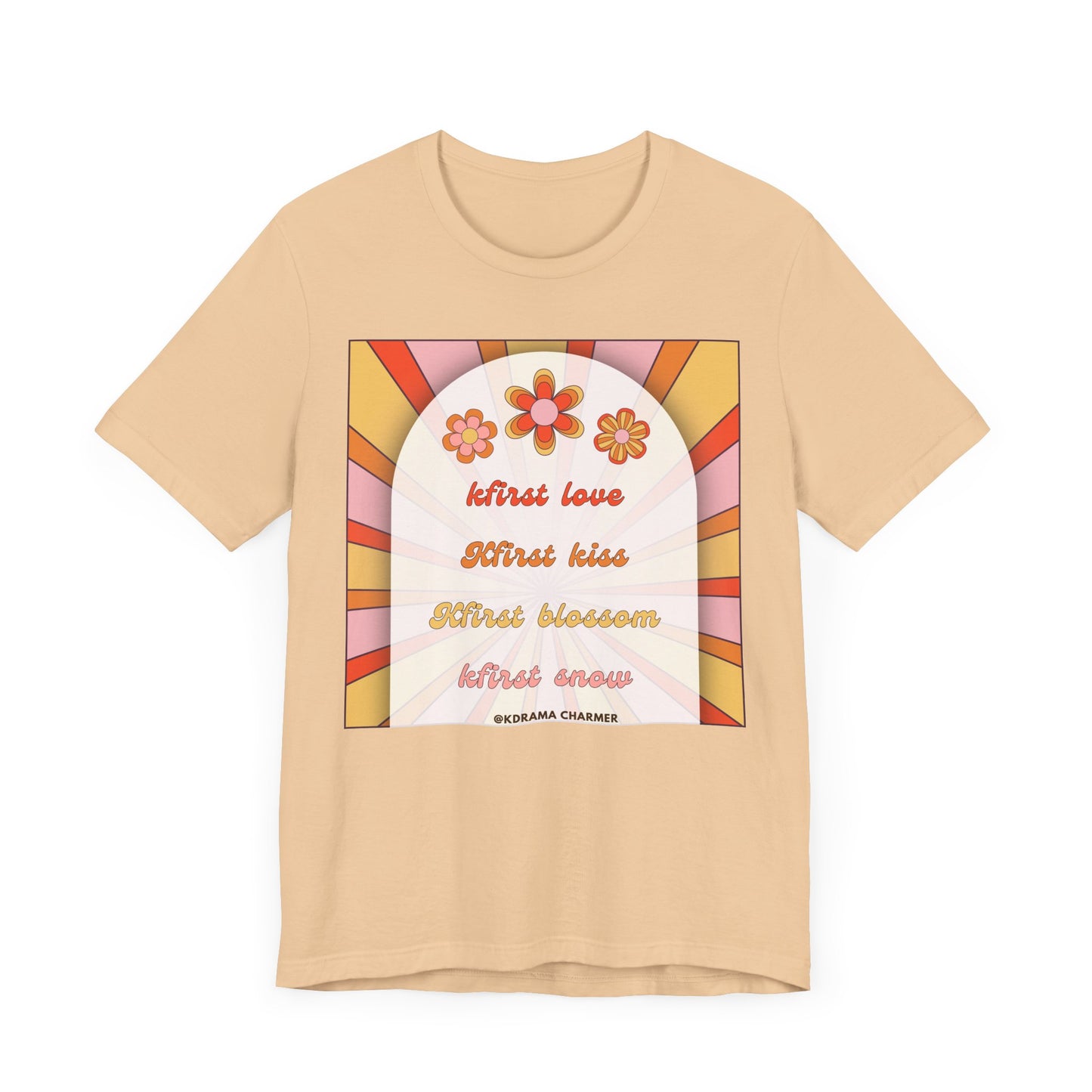 "Kfirst Love, Kfirst Kiss, Kfirst Blossom, Kfirst Snow" Retro K-Drama T-Shirt | Korean Drama Lover Apparel